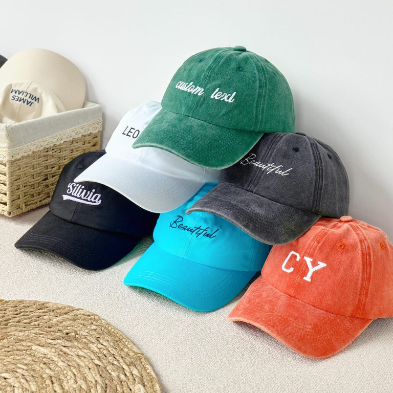 Embroidered Logo Baseball Cap,Text Club Hat, Retro Baseball Hat, Vintage Style Trucker Hat, Business Logo Hat, Unisex Baseball Hat,Club Gift